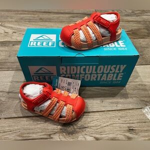 reef little water beachy sandals coral NWT Sz 6 toddler RARE coral